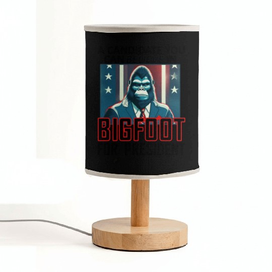 Bigfoot For President Fabric Lamps