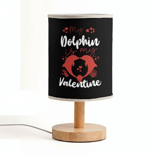 Dolphin Valentines Day My Dolphin Fabric Lamps