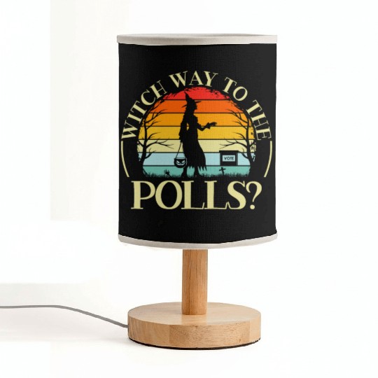 Witch Way To The Polls Spooky Halloween Voting Fabric Lamps