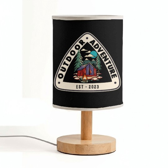 Outdoor Adventure Camper Camping Campfire Tent Fabric Lamps