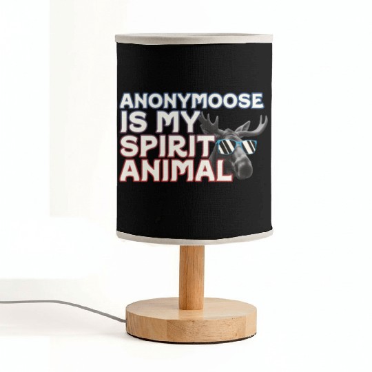 Anonymoose Is My Sprit Animal Cool Moose Fabric Lamps