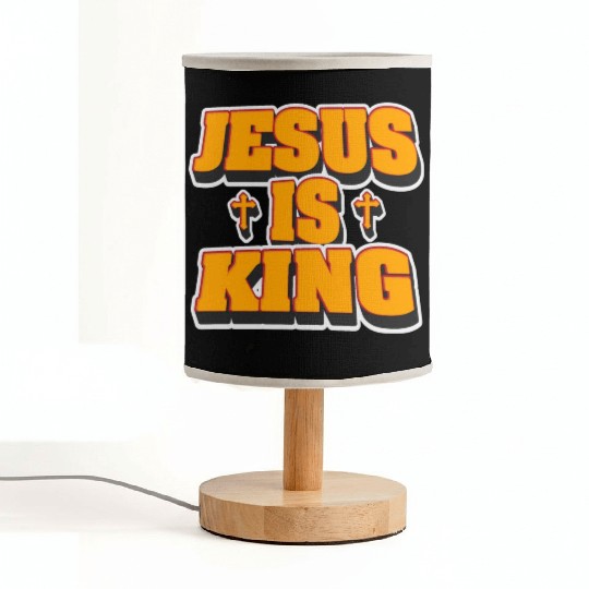 Jesus Is King Love Jesus Christian Christmas Fabric Lamps