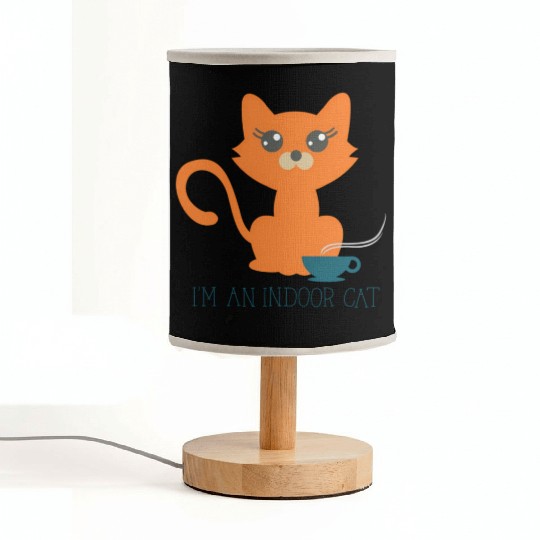 Sorry I'm An Indoor Cat Coffee Tea Introvert Humor Fabric Lamps