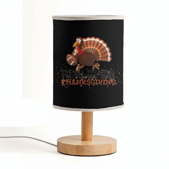 Football and turkey thanksgiving tees Fabric Lamps