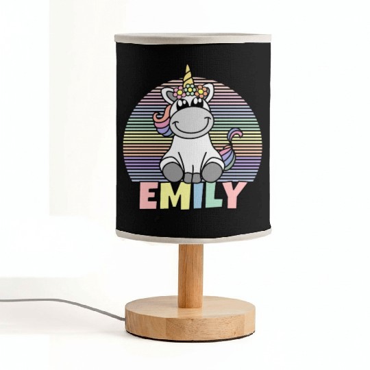Emily Name Unicorn Fabric Lamps
