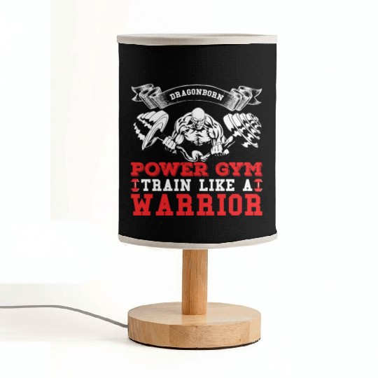 Dragonborn Power Gym Train Like A Warrior Fabric Lamps