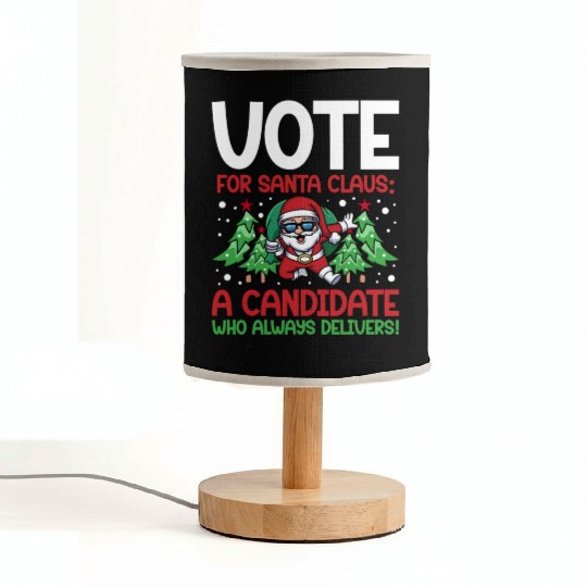 Santa Claus Candidate Christmas Tree Voting Voter Fabric Lamps