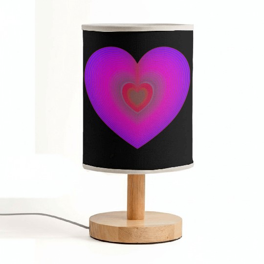Purple Heart Beating Fabric Lamps