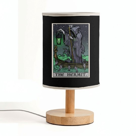 The Hermit Tarot Card Gothic Halloween Grim Reaper Fabric Lamps