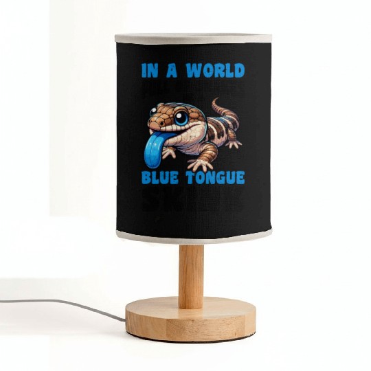 Lizard Collector Reptile Lover Blue Tongue Skink Fabric Lamps