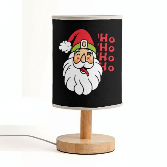 Santa Claus Face Fabric Lamps Christmas HO HO HO HO