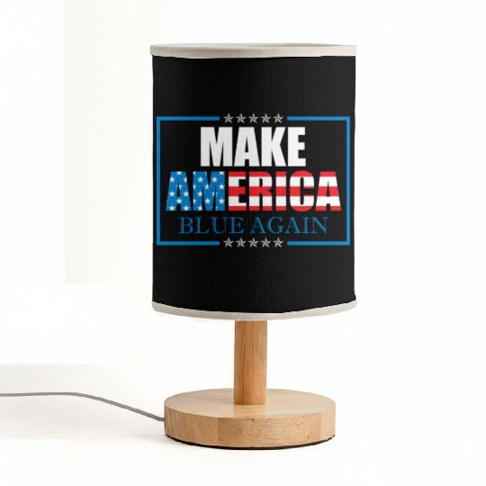 Make America Blue Again Patriotic American Flag Fabric Lamps