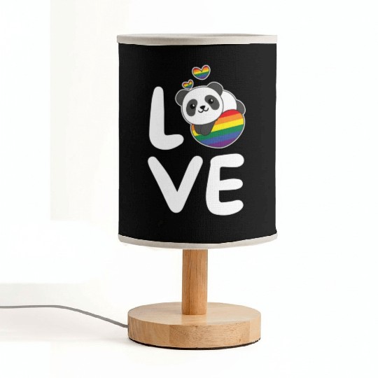 Rainbow Flag Pride Month Lgbtq Rainbow Love Panda Fabric Lamps