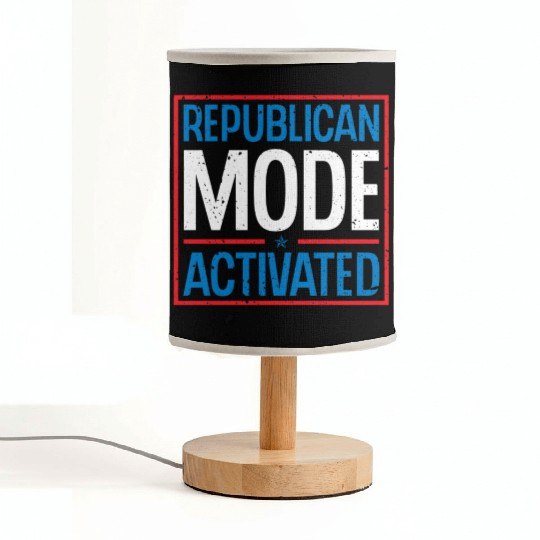 Republican Mode Activated American Voter Voting Fabric Lamps
