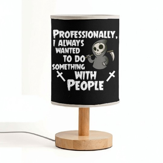 Grim Reaper Funny, Professional With People Fabric Lamps