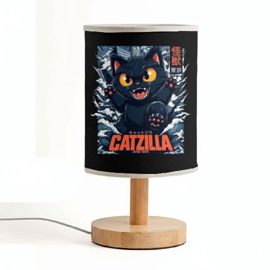 Kaiju Catzilla in Japan Tokyo Fabric Lamps