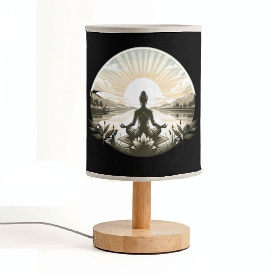 Yoga lotus design Fabric Lamps
