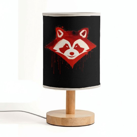 Cool raccoon street art Fabric Lamps