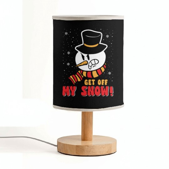 Snowman Angry Get Off my Snow Winter Season Fabric Lamps