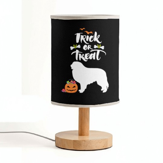 Trick Or Treat Great Pyrenees Dog Halloween Fabric Lamps