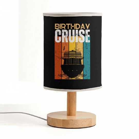 Birthday Cruise Ship Cruise Fabric Lamps