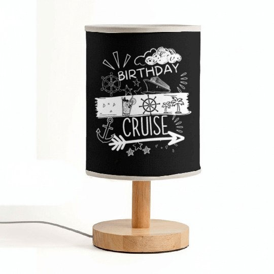 Birthday Cruise Ship Cruise Fabric Lamps