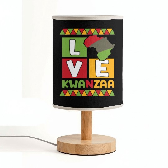 Happy Kwanzaa Vibes Black Heritage Holiday Fabric Lamps
