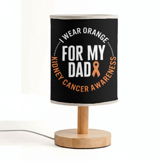 Kidney Cancer Awareness Fabric Lamps, I Wear Orange For