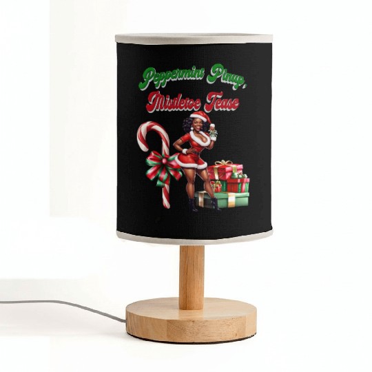 Peppermint Pinup, Mistletoe Tease Fabric Lamps