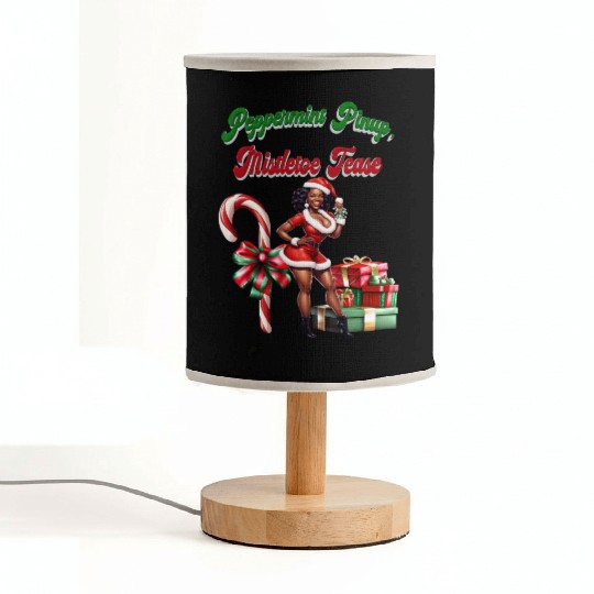 Peppermint Pinup, Mistletoe Tease Fabric Lamps