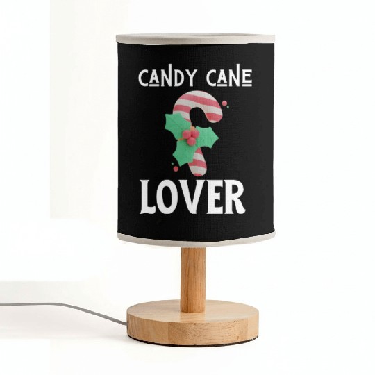 Candy Cane Lover Christmas Peppermint Candy Canes Fabric Lamps