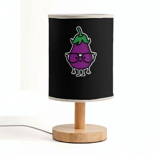 Aubergine eggplant genius Aubergenius Fabric Lamps