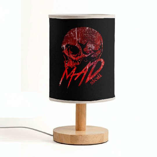 Red Skull with Lightning Graffiti Fabric Lamps