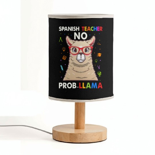 Spanish Teacher No Pro llama Fabric Lamps