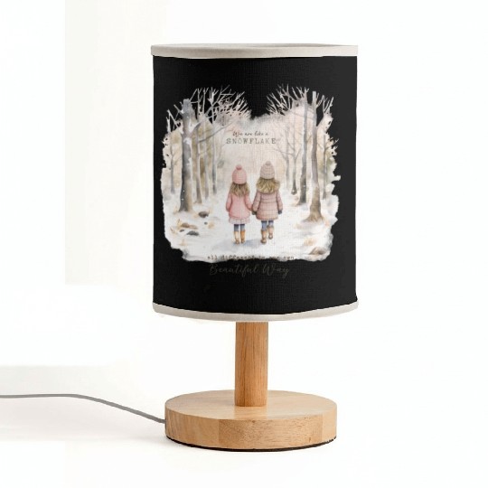 Cute Kids In Winter Wonderland Fabric Lamps