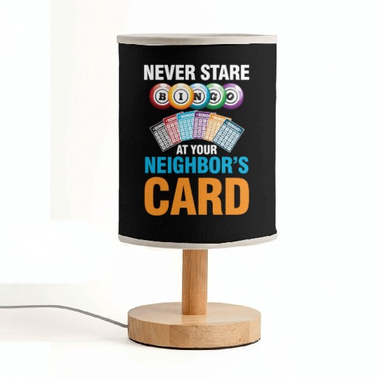 Never Stare At Your Neighbor's Card for a Bingo Fabric Lamps