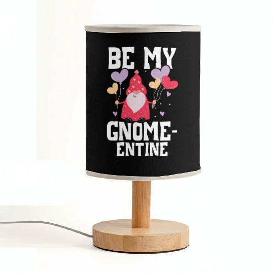 Gnome Valentines Day Gardening Garden Gnome Lover Fabric Lamps