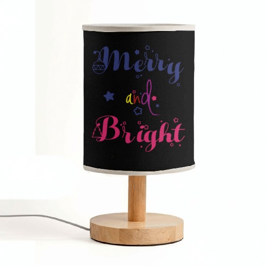 Merry and Bright Christmas Fabric Lamps