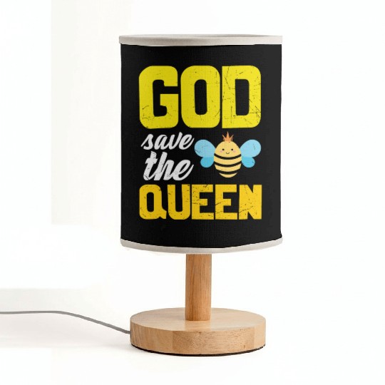 Earth Quote God Save The Queen Bee Fabric Lamps
