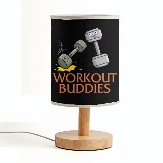 Gym Fabric Lamps, Workout Buddies Dumbbells With Face