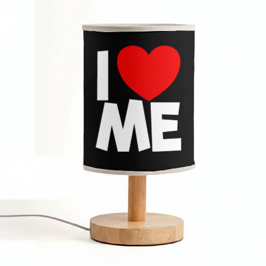 I Love Me Red Heart Self Love Affirmation Fabric Lamps
