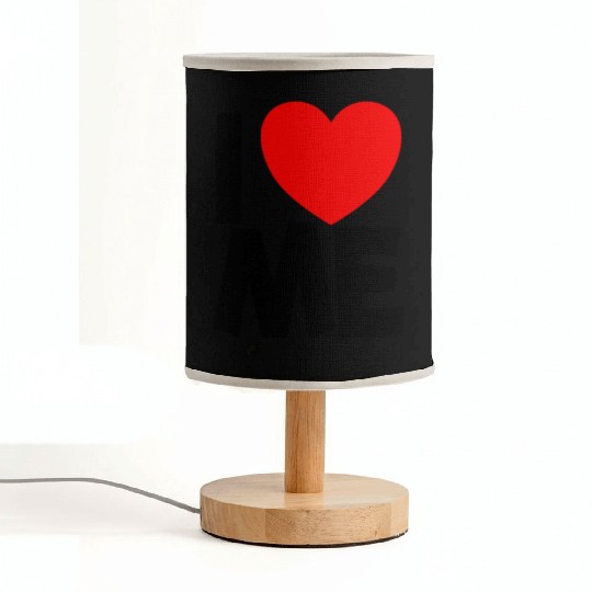I Love Me Red Heart Self Love Affirmation Fabric Lamps