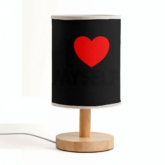 I Love Myself Red Heart Self Love Affirmation Fabric Lamps