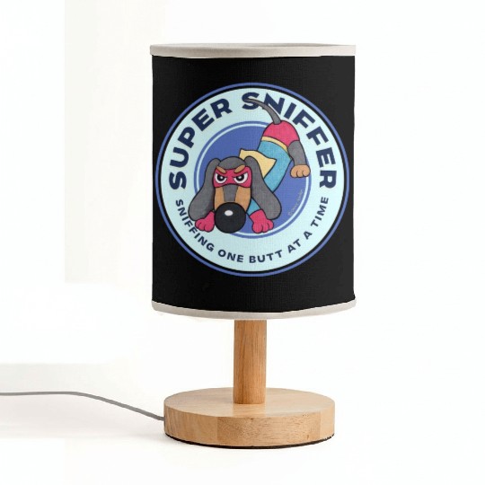 Cute Funny Super Sniffer Dachshund Superhero Fabric Lamps