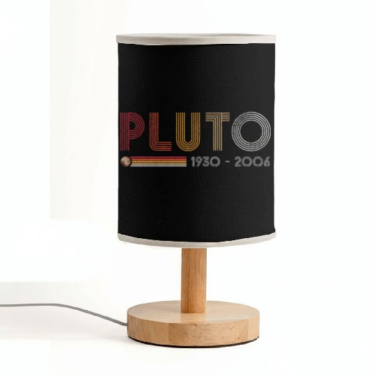 Pluto Never Forget Science and Astronomy Retro Fabric Lamps