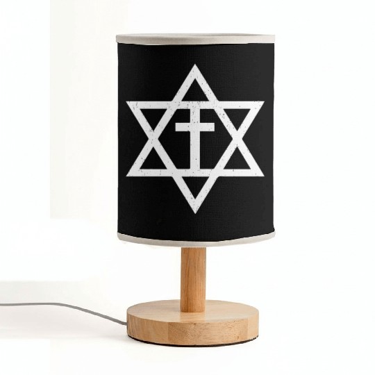 Messianic Cross Star of David Fabric Lamps