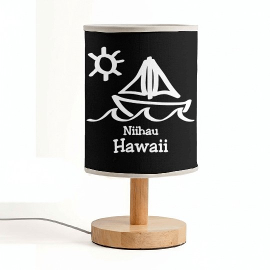 Niihau Hawaii Sailboat Souvenirs Gifts Vacation Fabric Lamps