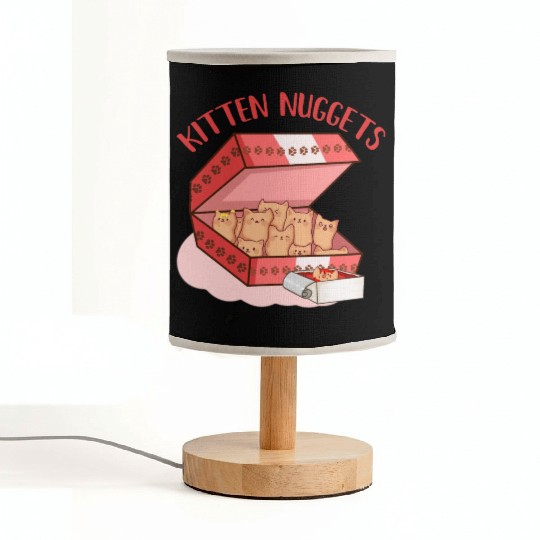 Funny Kittens as Chicken Nuggets, Cat Lover Fabric Lamps