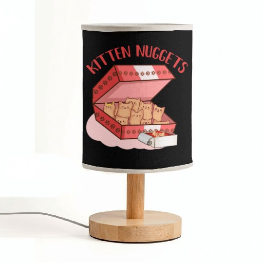 Funny Kittens as Chicken Nuggets, Cat Lover Fabric Lamps