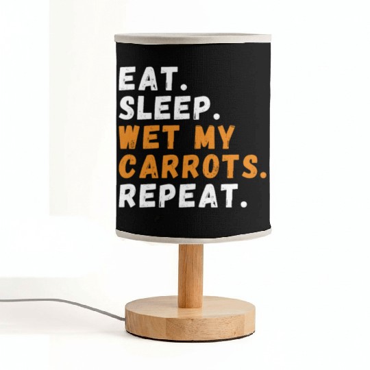 Funny Garden Humor Carrot Plant Garden Fabric Lamps